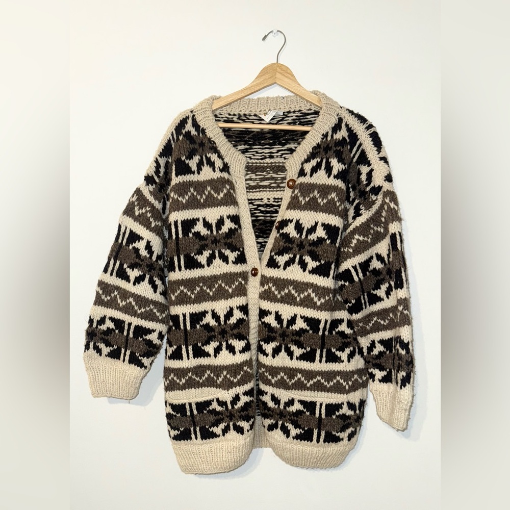 Wool Hand Knit Cardigan